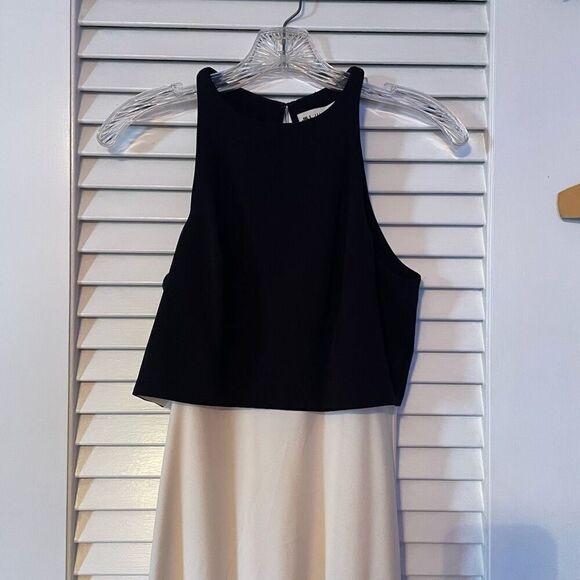 VTG LORD & TAYLOR | JILL STUART | black & off white open back gown NWT Size 2 - Picture 6 of 15